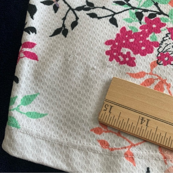 Court Haley Floral Golf Tennis Polo Womens Small White Textured - Picture 11 of 11